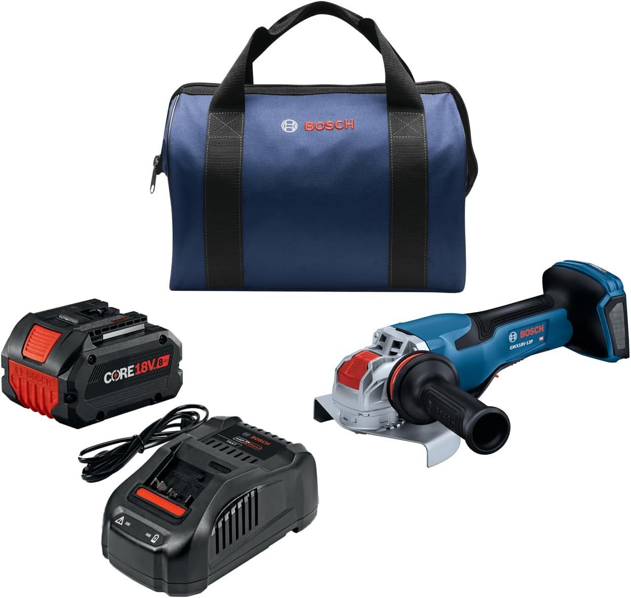 Bosch PROFACTOR X-LOCK 5 – 6" Angle Grinder w/ 8Ah Battery Amazon