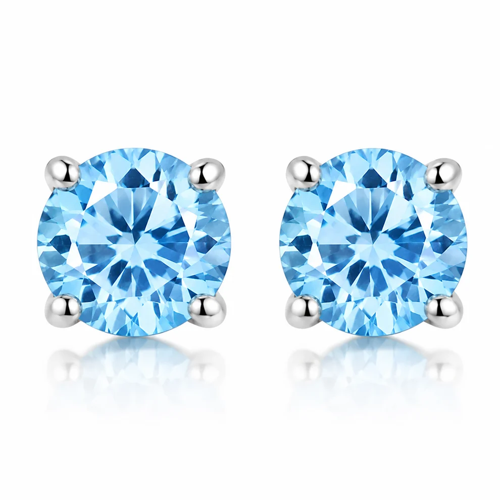 Blue Topaz Studs in Sterling Silver $12!