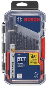 21-Piece BOSCH BL21A Assorted Set Black Oxide Metal Drill Bits Amazon