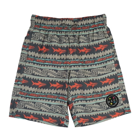 Maui and Sons El Sharko Boy's Swim Trunks Classic Quick Drying Pool Shorts Inspired by California Surf Culture & Designed for Everyday Comfort