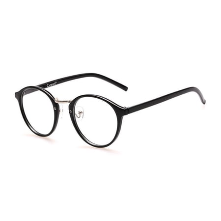 Cyxus Retro Round Blue Light Blocking Computer Glasses for Anti Eyestrain UV400, Black Frame Unisex(Men/Women) Eyewear