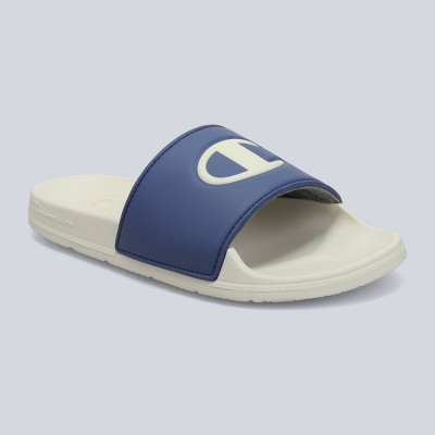 Champion Men's IPO Squish Slide Sandals - Blue/Off White 13