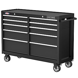 CRAFTSMAN 2000 Series 52" 10-Drawer Steel Rolling Tool Cabinet (Red or Black) $399 + Free Pickup