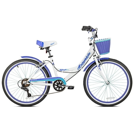 24" Kent Bayside Multi-Speed Girl's Bike, White/Purple, Ages 12+ Years