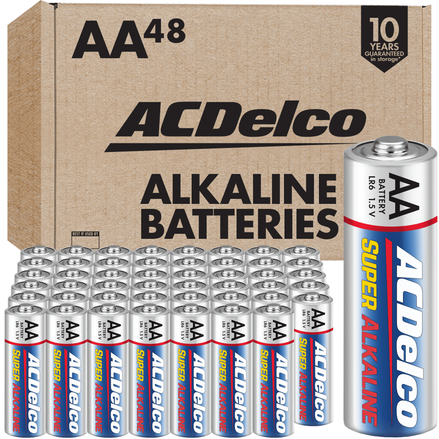 48-Count ACDelco Super Alkaline AA Batteries Walmart