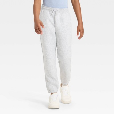 Boys' Active Comfort Fleece Jogger Sweatpants - All In Motion™ Heather Gray XS