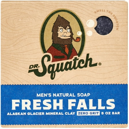 Dr. Squatch Men's Soap, Natural Bar Soap for Men, Fresh Falls, 5 oz