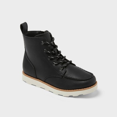 Kids' Bosley Mock Toe Boots - Cat & Jack™ Black 1
