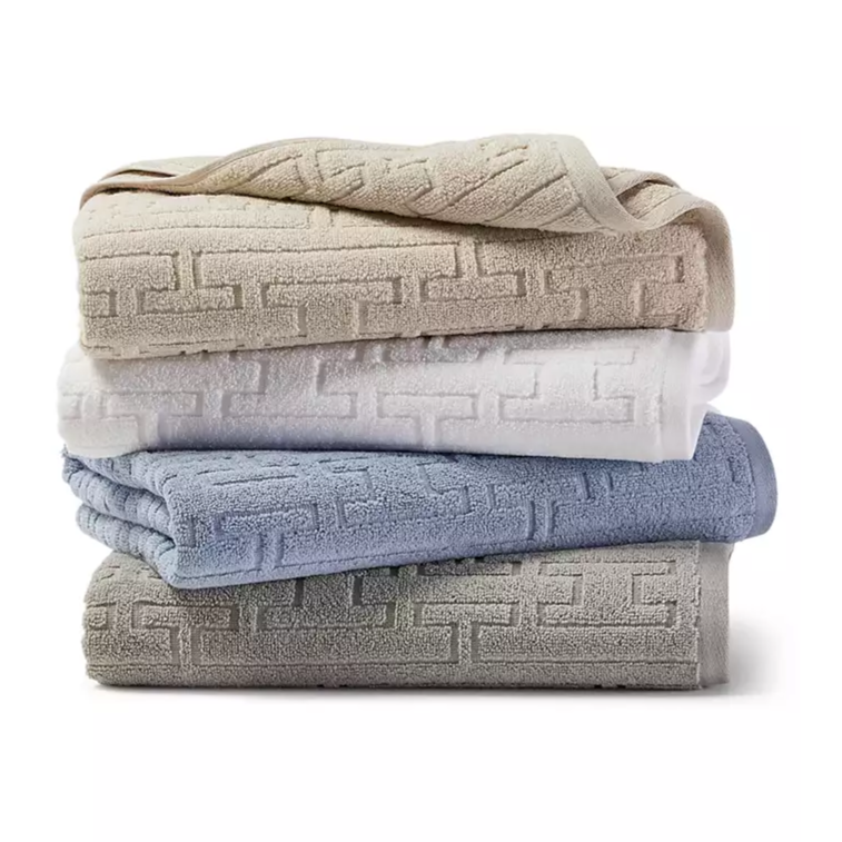 Hotel Cotton Sculpted Bath Towels $15