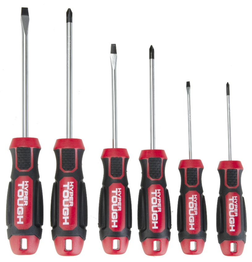 6-Piece Hyper Tough Screwdriver Set Walmart