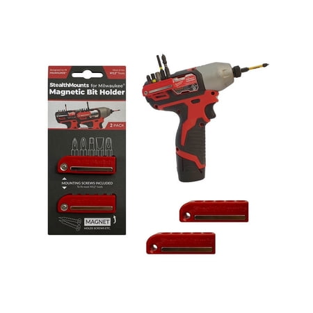 StealthMounts Bit Holder for Milwaukee M12 Red 2 Pack