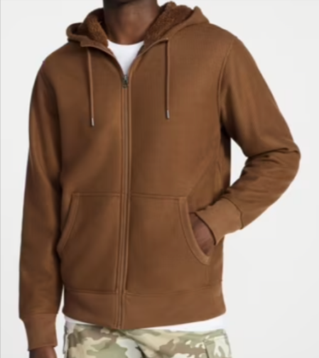 George Menβs High Pile Fleece Hoodie Walmart
