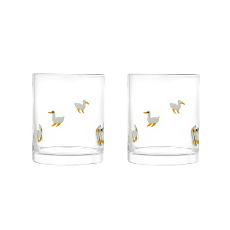 Thyme & Table 12 fl oz Easter Goose Charm Drinking Glasses, Set of 2