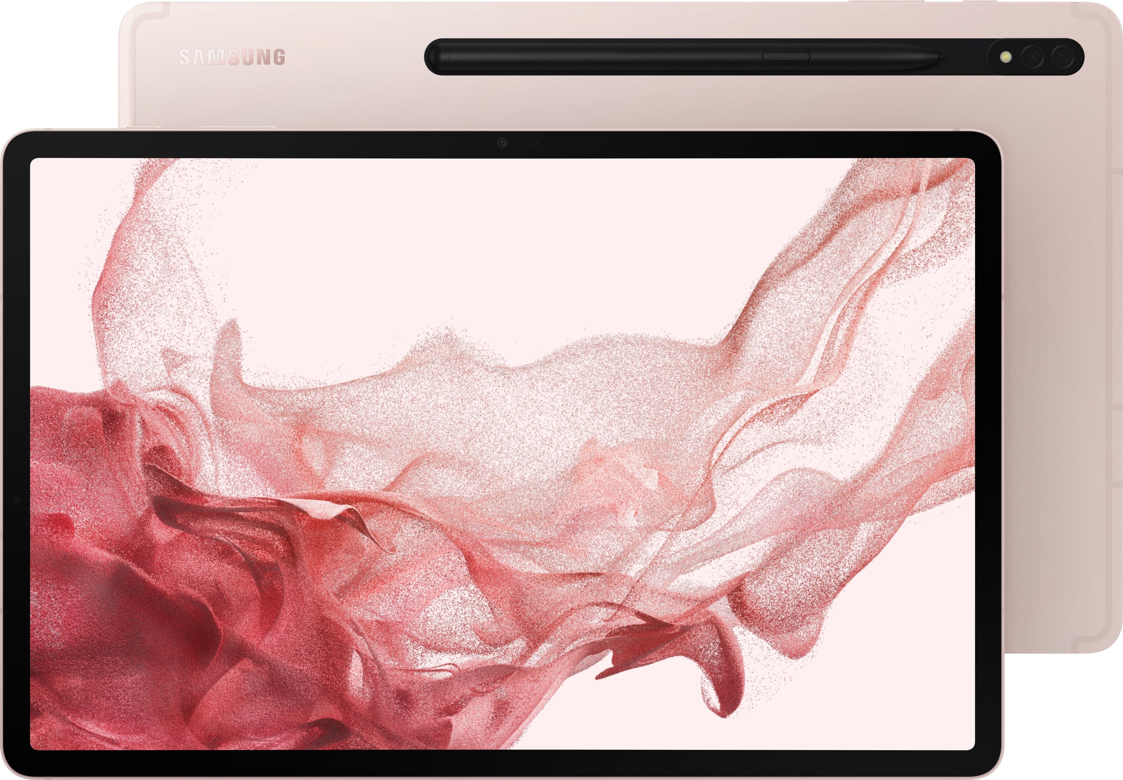 Samsung - Geek Squad Certified Refurbished Galaxy Tab S8+ - 12.4" 256GB - with S-Pen - Wi-Fi - Pink Gold