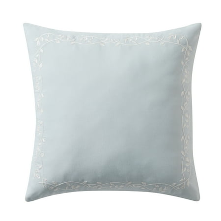 My Texas House Blue Floral Embroidered 18" x 18" Outdoor Pillow