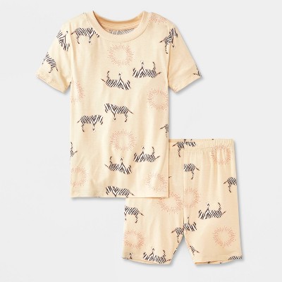 Toddler 2pc Animal Planet Zebras Under the Sun Pajama Set - Light Yellow 5T