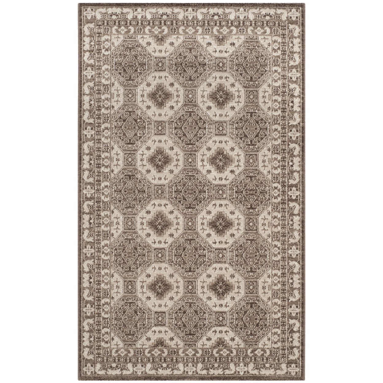 SAFAVIEH Artisan Thurstan Geometric Area Rug, Brown/Ivory, 8' x 10'