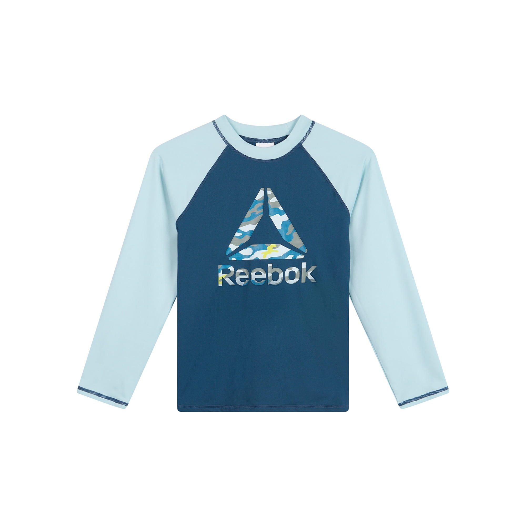 Reebok Boys Long Sleeve Rashguard with UPF 50+ Protection, Sizes 4-18