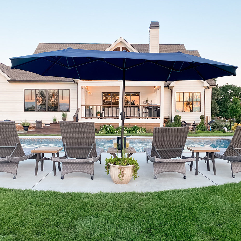 13' Double-Sided Outdoor Umbrella $74