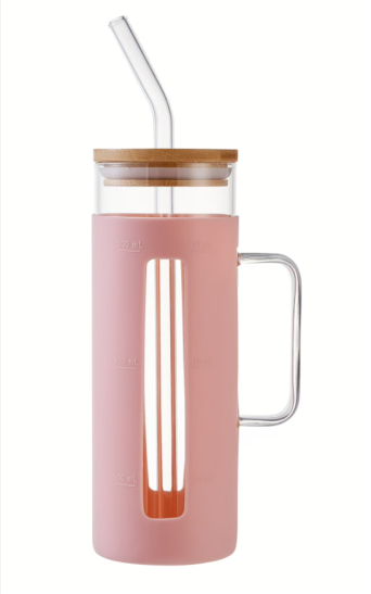 22oz Mainstays Glass Tumbler with Protective Silicone Sleeve Walmart