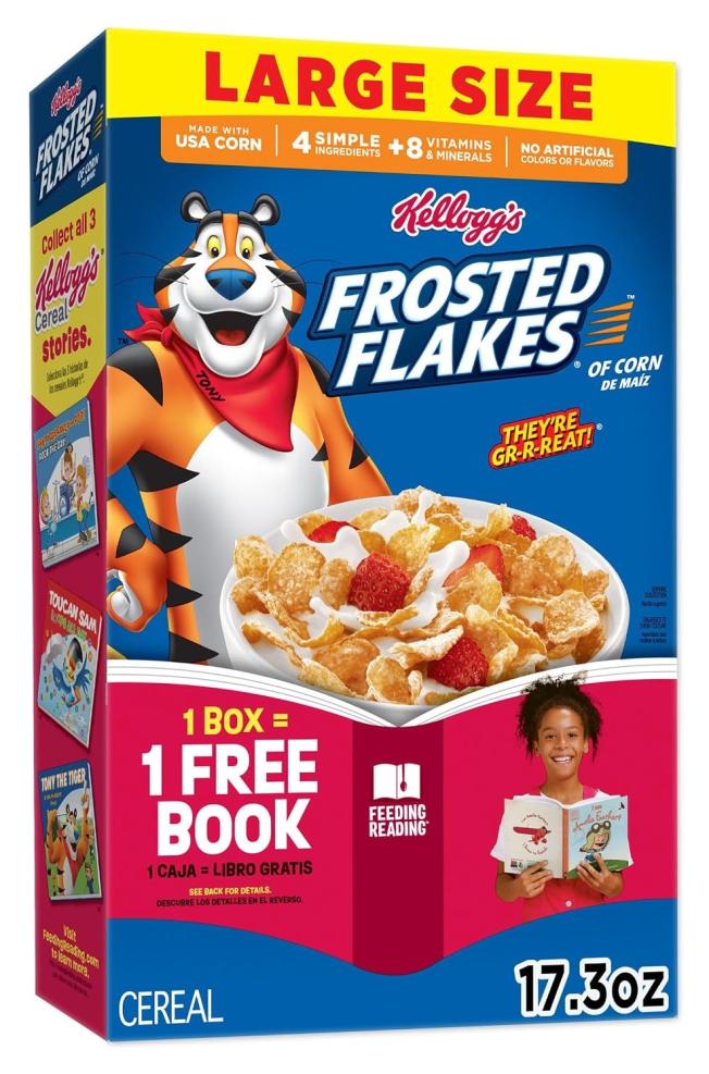 2-Pack 17.3oz Kellogg's Frosted Flakes Breakfast Cereal Amazon