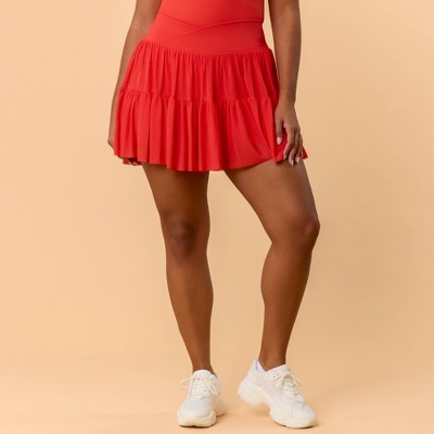 Blogilates Women's Ballerina Skort - Red 3X