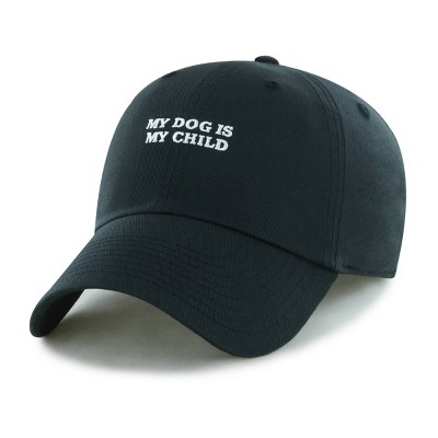 Lifestyle Adult My Dog is My Child Cotton Baseball Hats - Black: Adjustable Slide Closure