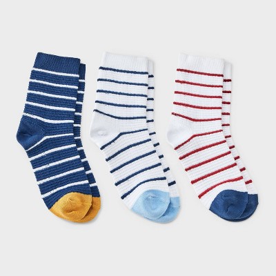 Women's 2pk Striped Waffle Cozy Socks - Auden™ - Navy