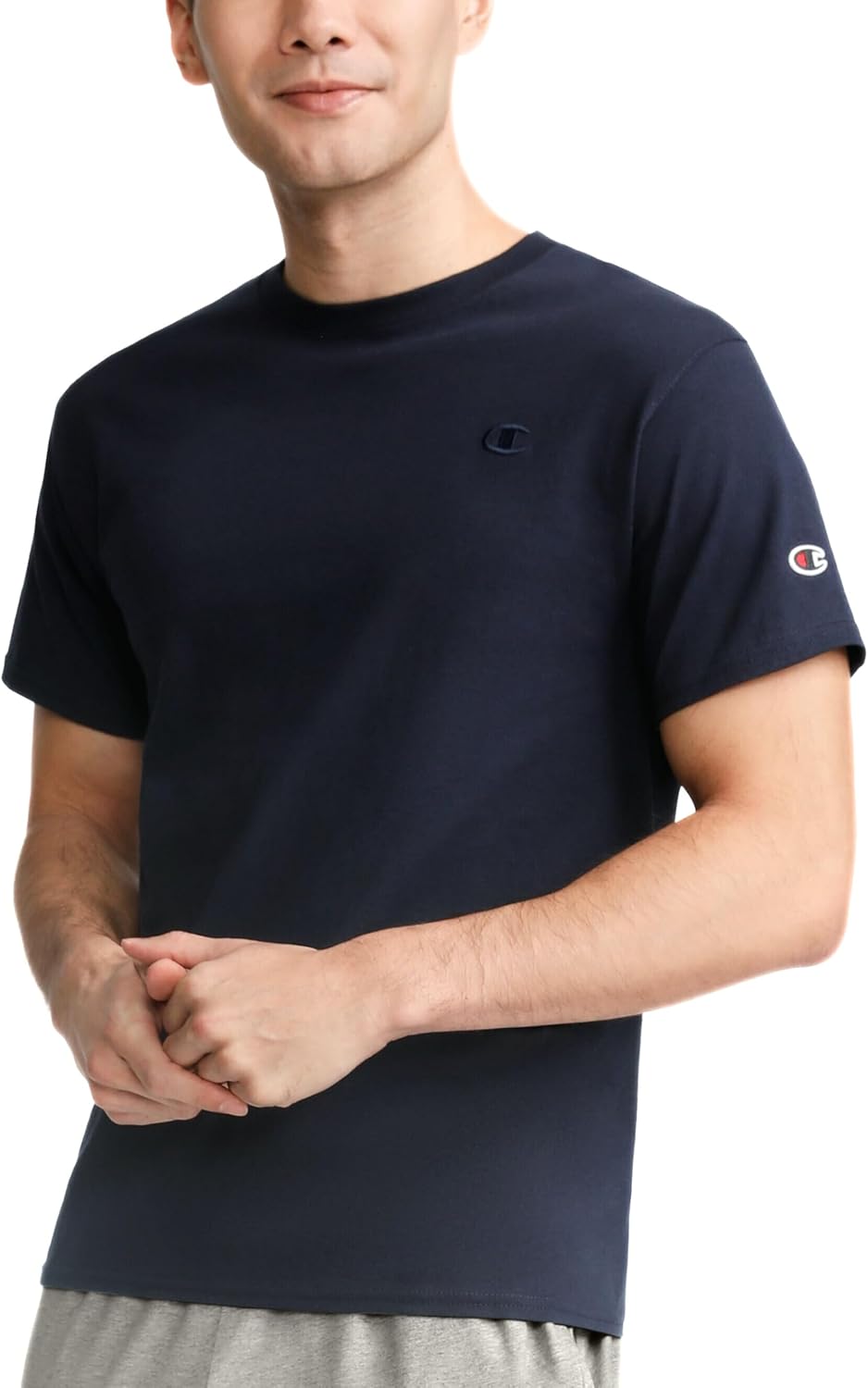 Champion Mens Classic T-shirt, Everyday Tee For Men, Comfortable Soft (Reg. Or Big & Tall), Navy, Medium US