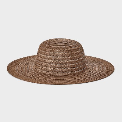 Packable Straw Short Brim Floppy Hat - Shade & Shore™ Brown
