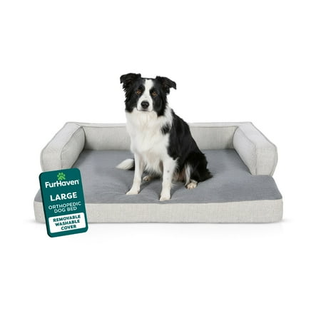 FurHaven Comfy Couch, Large, Gray