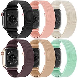 6-Pk Steezrd Stretchy Solo Loop Nylon Band for Apple Watch from $3.50