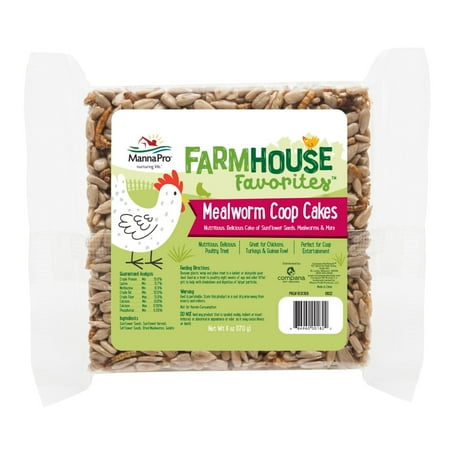 Manna Pro Farmhouse Favorites Mealworm Coop Cakes for Chickens, Ducks and Geese - 3pk
