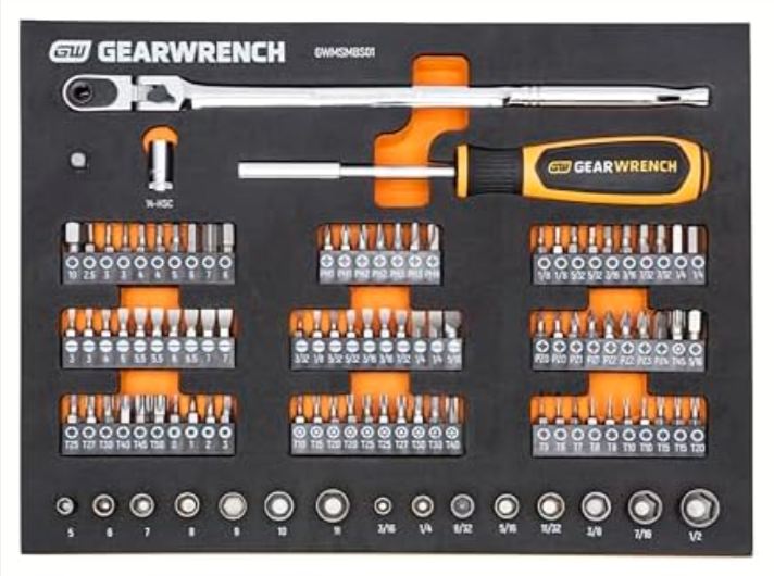 105-Piece GEARWRENCH 1/4" Drive Slim Head Mechanics Tool Set Tools.woot!