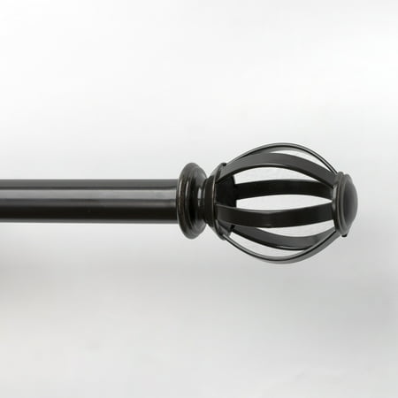 Better Homes & Gardens 1" Industrial Pipe Single Curtain Rod 120-180" Oil Rubbed Bronze