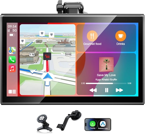 Topexplore 7" Apple CarPlay Screen with Magnetic Mount