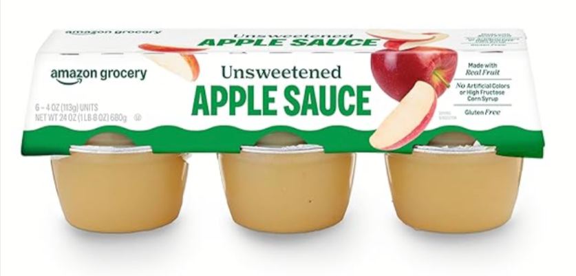 6-Pack Amazon Grocery Apple Sauce Cups (4oz each) Amazon