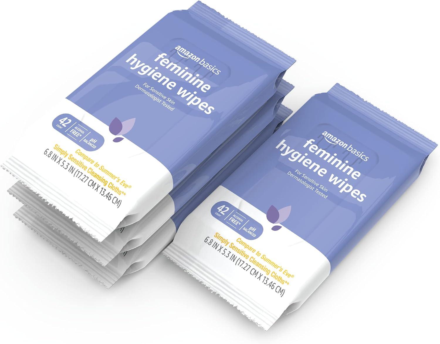 168-Count Amazon Basics Flushable Feminine Hygiene Wipes Amazon
