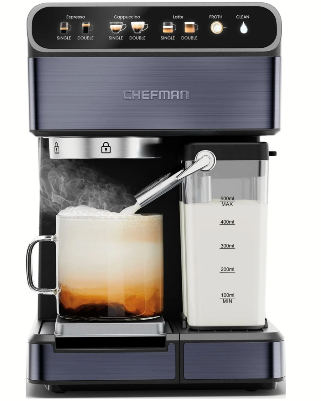 Chefman 20-Bar Espresso Machine with Integrated Milk Frother (Open Box) eBay