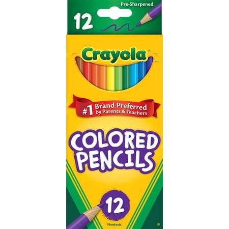 Crayola Colored Pencil Set, 12 Ct, Back to School Supplies for Kids, Classroom Supplies, Teacher Gift