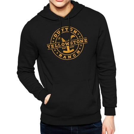 Yellowstone Men's Dutton Ranch Long Sleeve Graphic Hoodie Sweatshirt, Sizes S-3XL