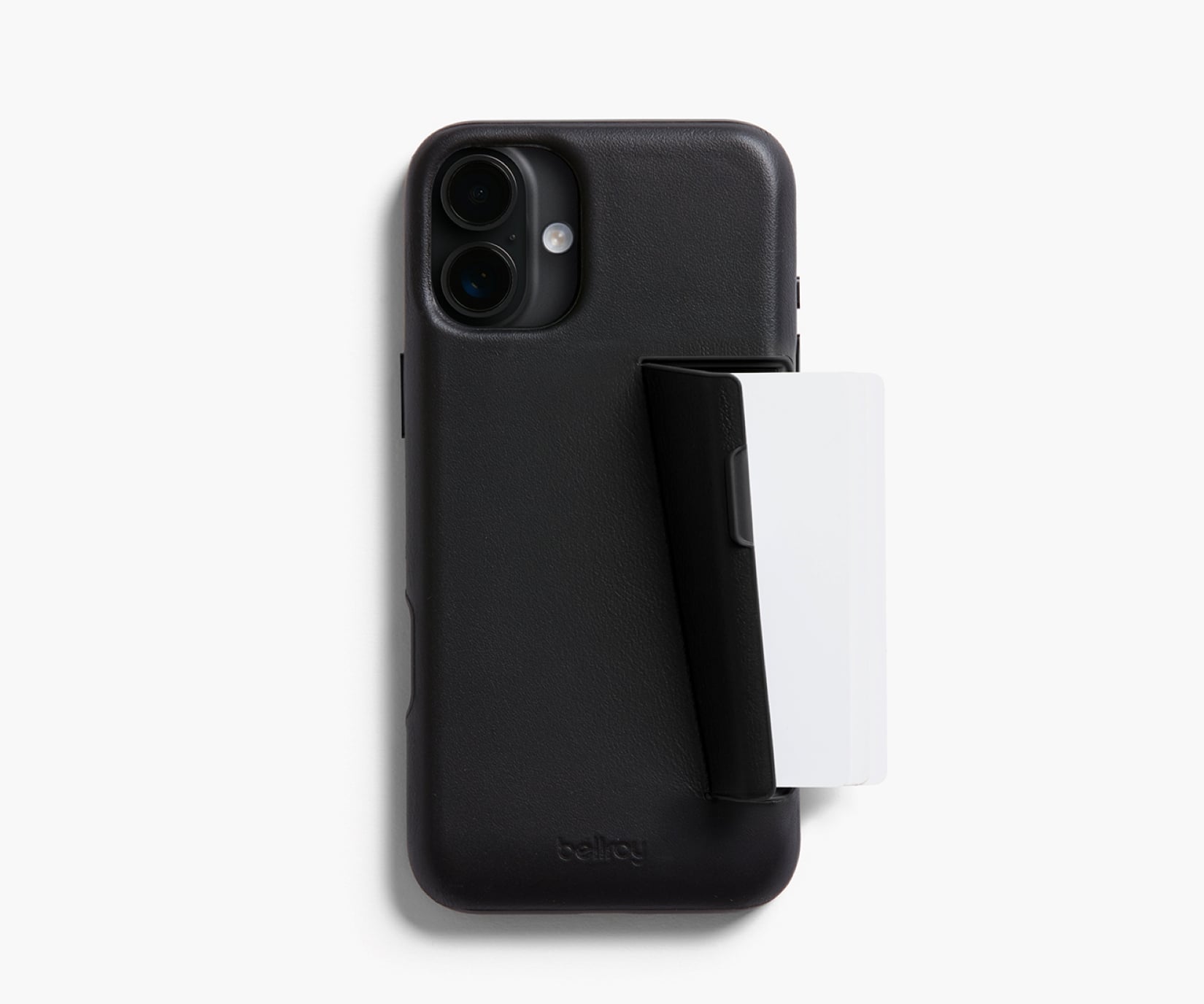 Bellroy - iPhone 16 Plus 3 Card Leather Phone Case - Black