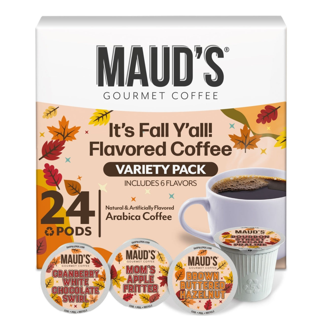 24ct Maud's Fall Flavored Coffee Pods $12