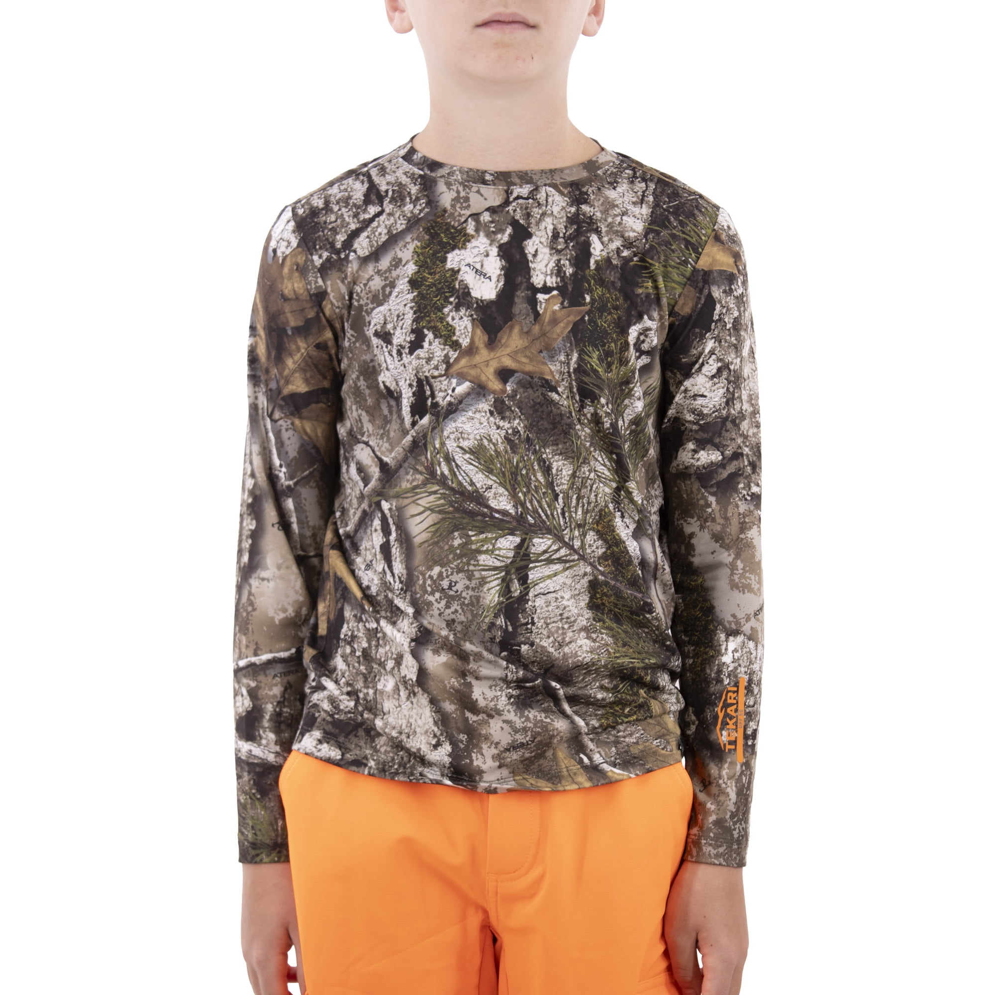 Tekari Youth Long Sleeve Camo Performance Hunting Shirt, XS-XL