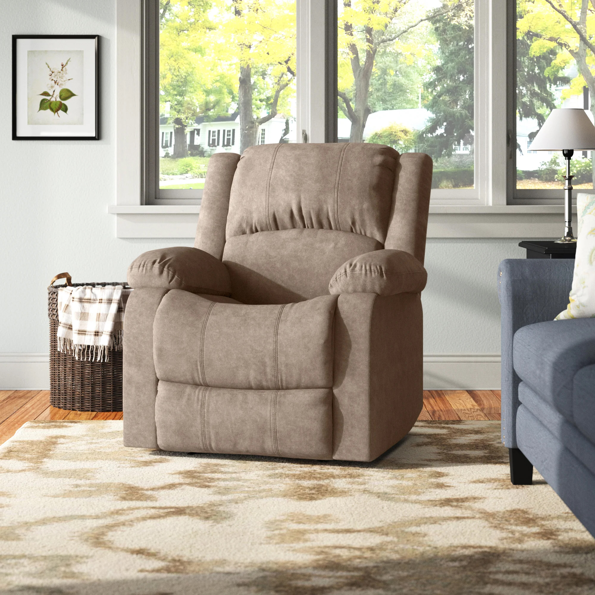 Plush Upholstered Recliner $188