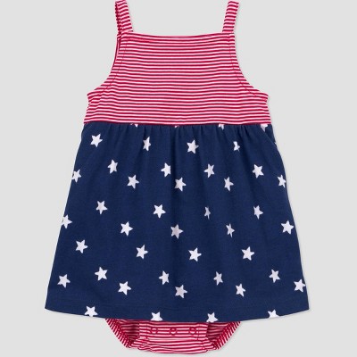 Carter's Just One You® Baby Girls' 4th of July Stars and Striped Dress - Red/Blue 12M