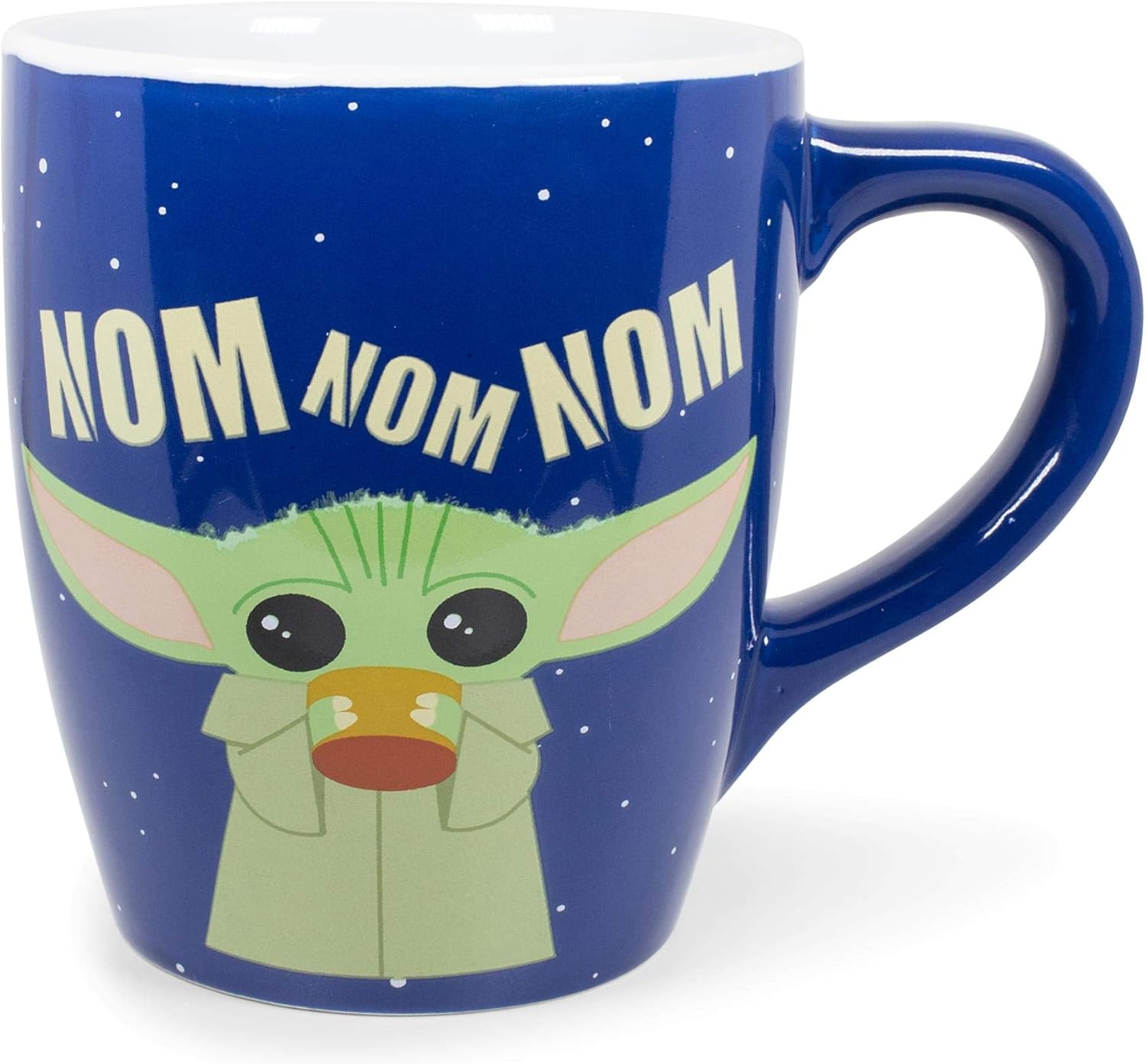 Silver Buffalo Star Wars The Mandalorian Child Nom Jumbo Curved Ceramic Mug, 25-Ounces, 1 Count (Pack of 1)