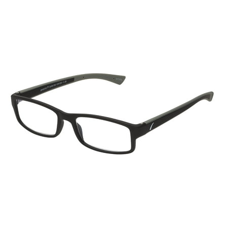 SAV Sportex Reading Glasses, Modern Rectangular Sport Frame, AR4160, +1.25, Gray