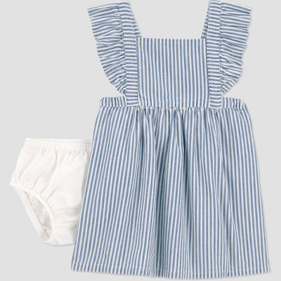 Carter's Just One You® Baby Girls' Striped Chambray Dress - Blue 24M