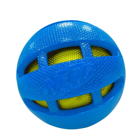 Nerf Dog Crunchable Squeak Ball, Blue, 3.8 inch